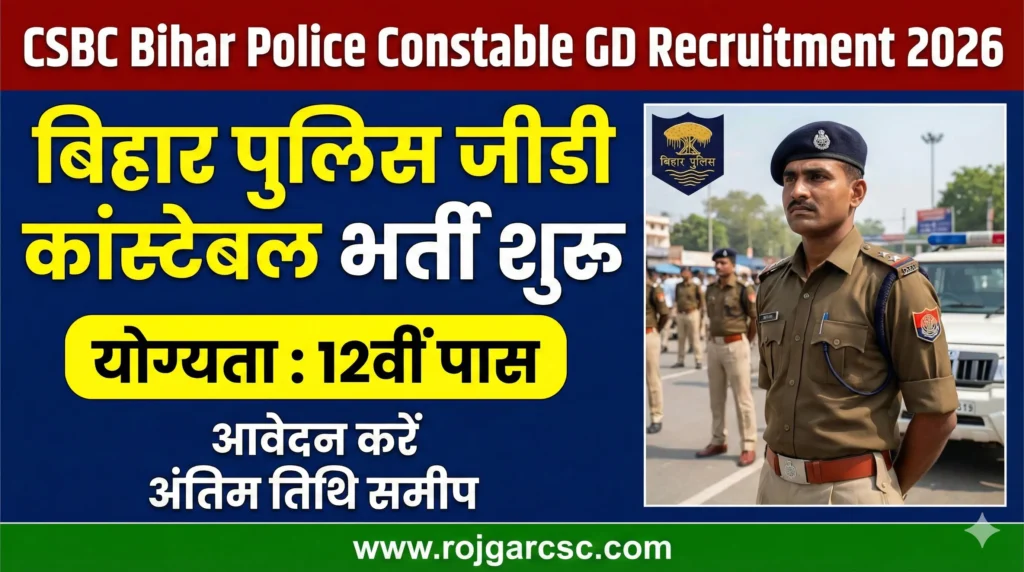 CSBC Bihar Police Constable GD Recruitment 2026