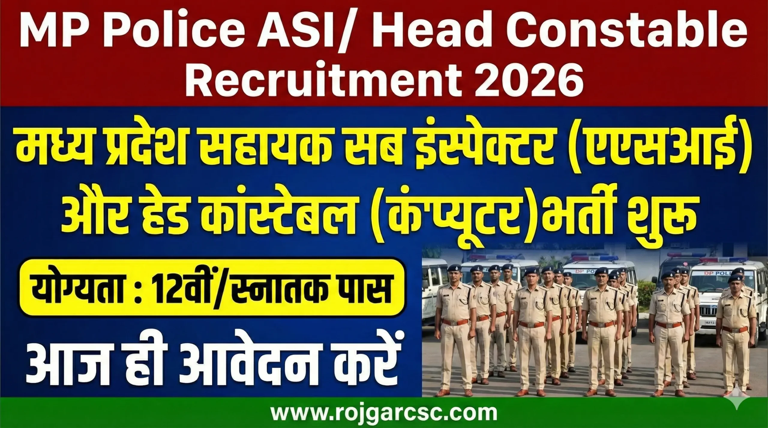 MP Police ASI and Head Constable Computer Online Form 2026