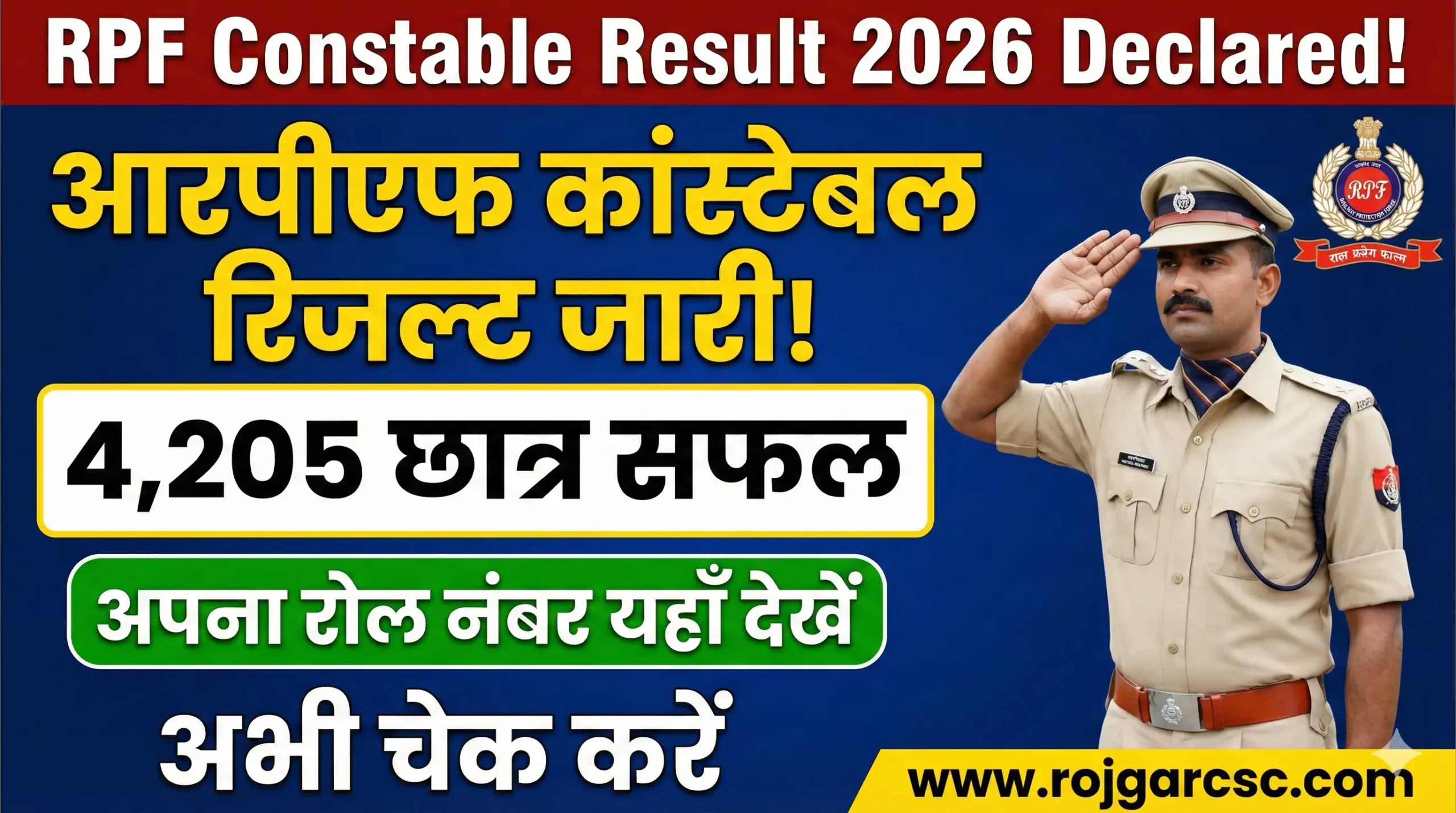 RPF Constable Result 2026