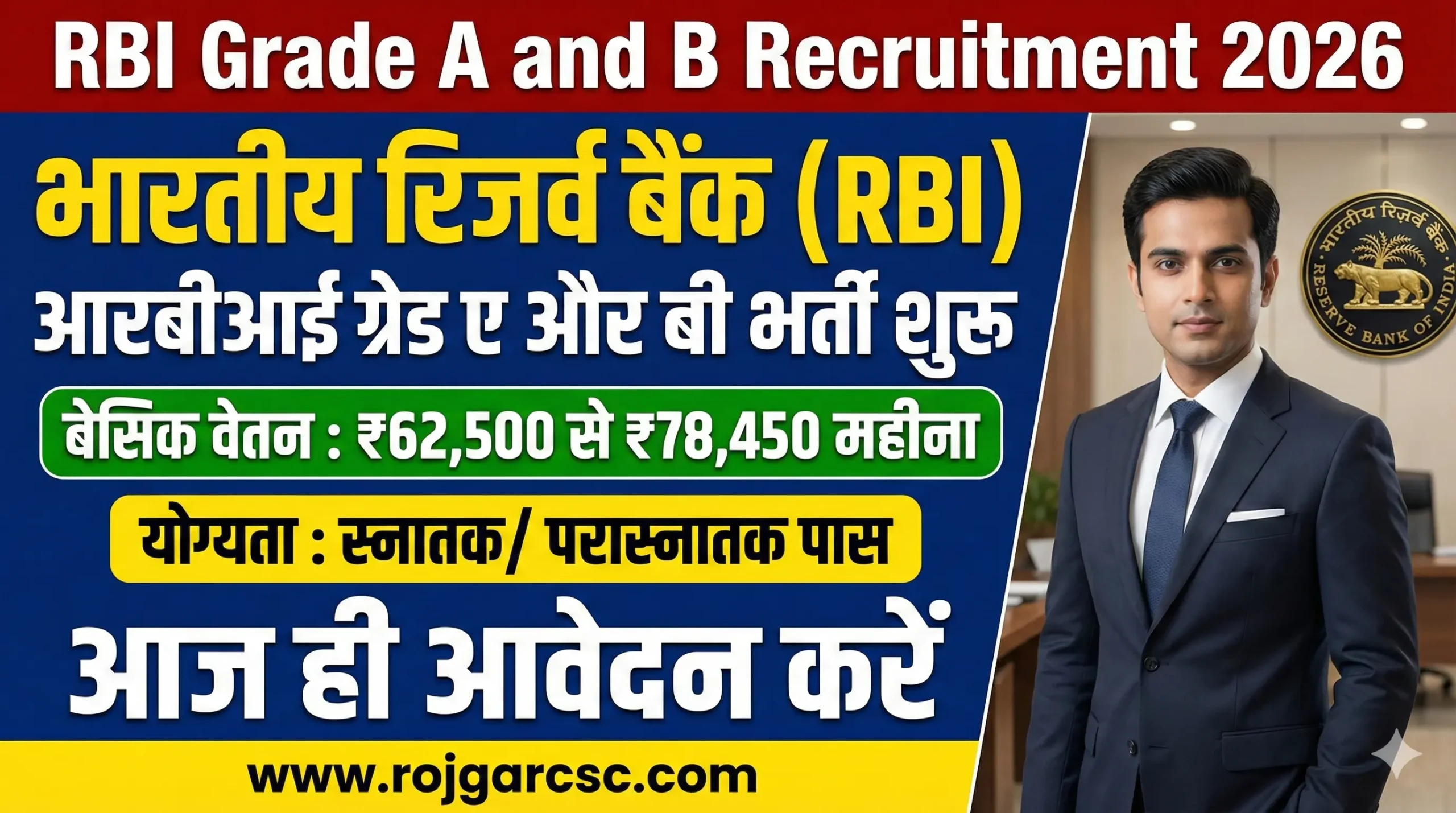 Reserve Bank of India RBI Grade A and B Recruitment 2026