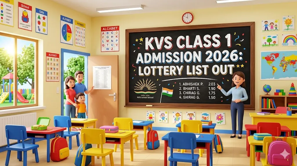 KVS Class 1 Admission Result 2026-27