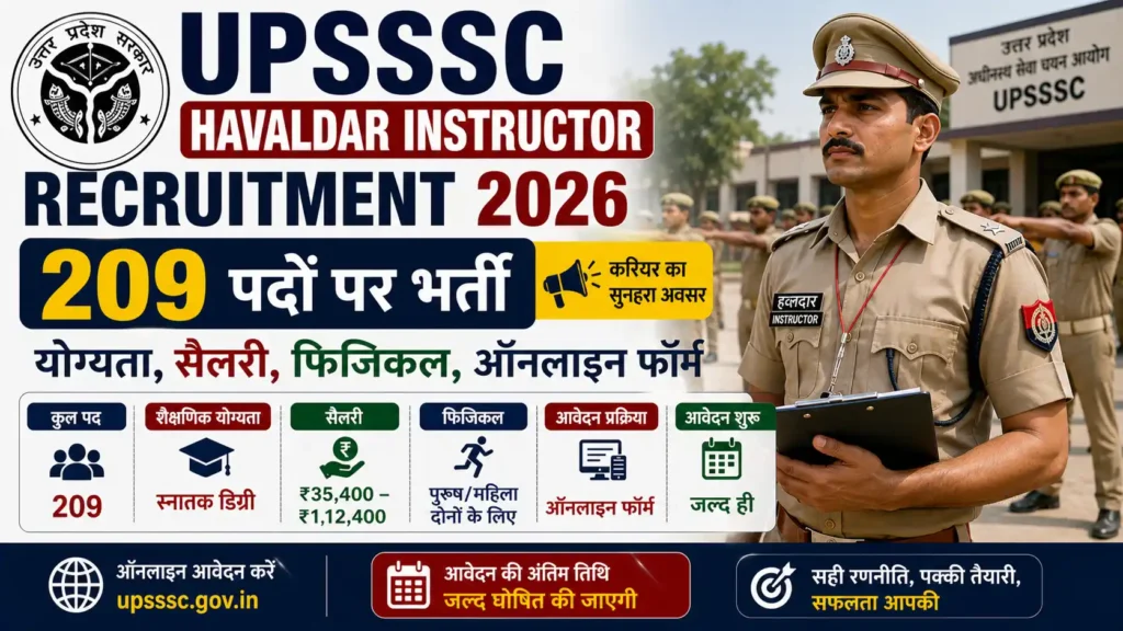 UPSSSC Havaldar Instructor Recruitment 2026
