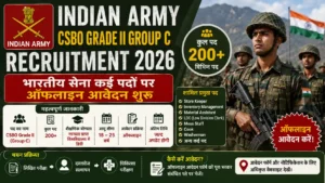 Indian Army CSBO Grade II Group C Recruitment 2026