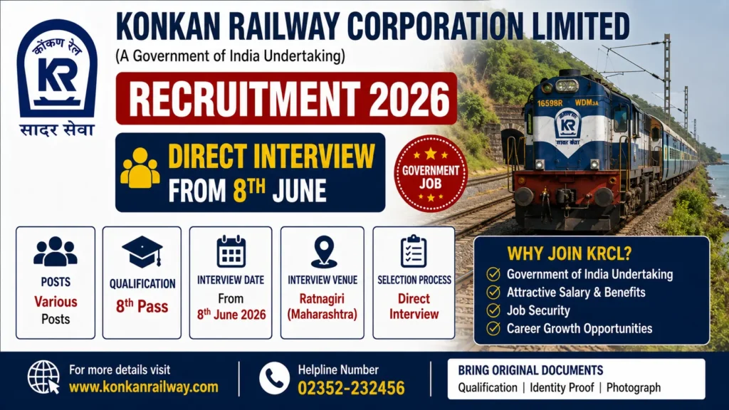 Konkan Railway Corporation Limited Recruitment 2026