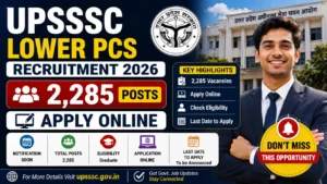UPSSSC Lower PCS Recruitment 2026