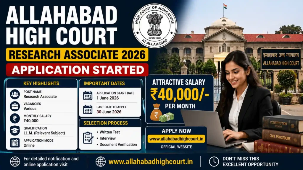 Allahabad High Court Research Associate Recruitment 2026