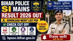 Bihar Police SI Mains Result 2026 Out