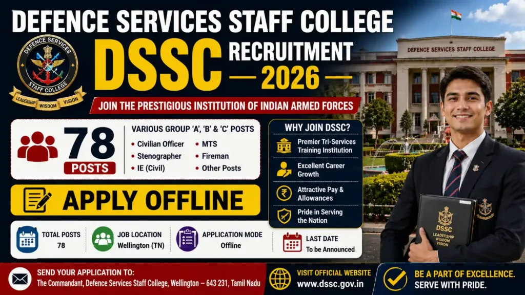 DSSC Recruitment 2026