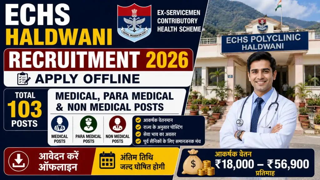 ECHS Haldwani Recruitment 2026