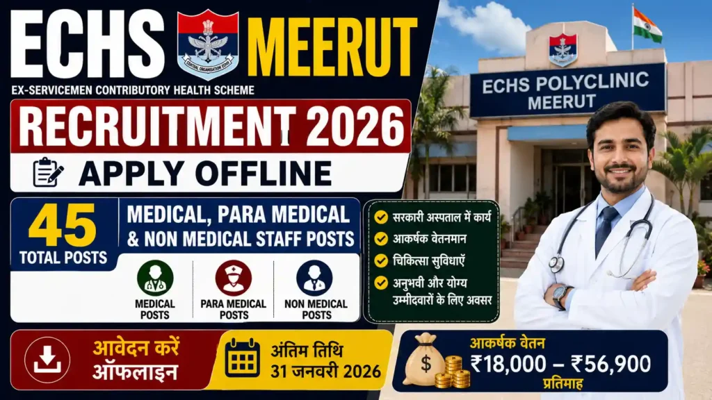 ECHS Meerut Recruitment 2026