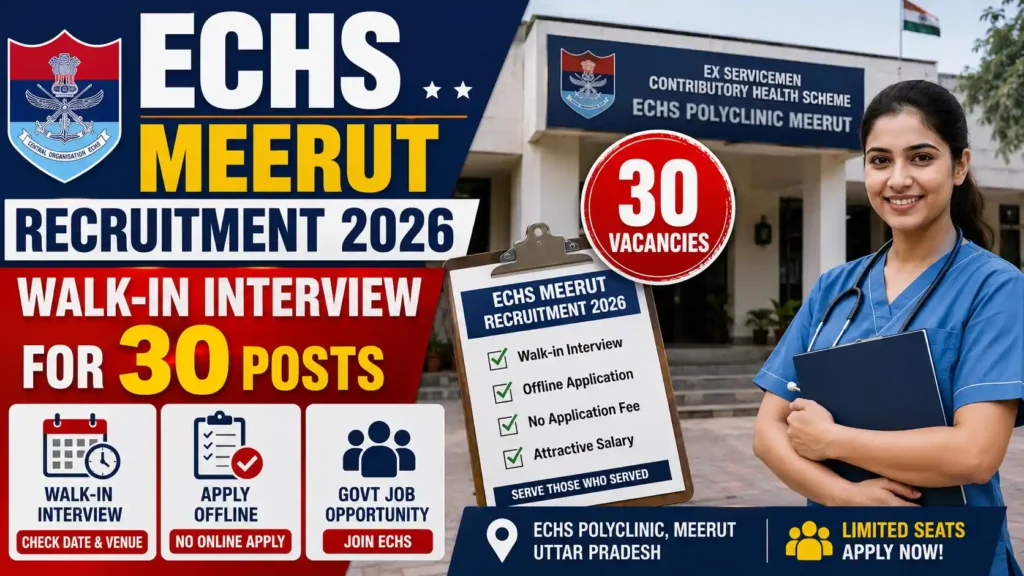 ECHS Meerut Recruitment 2026