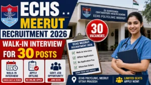 ECHS Meerut Recruitment 2026