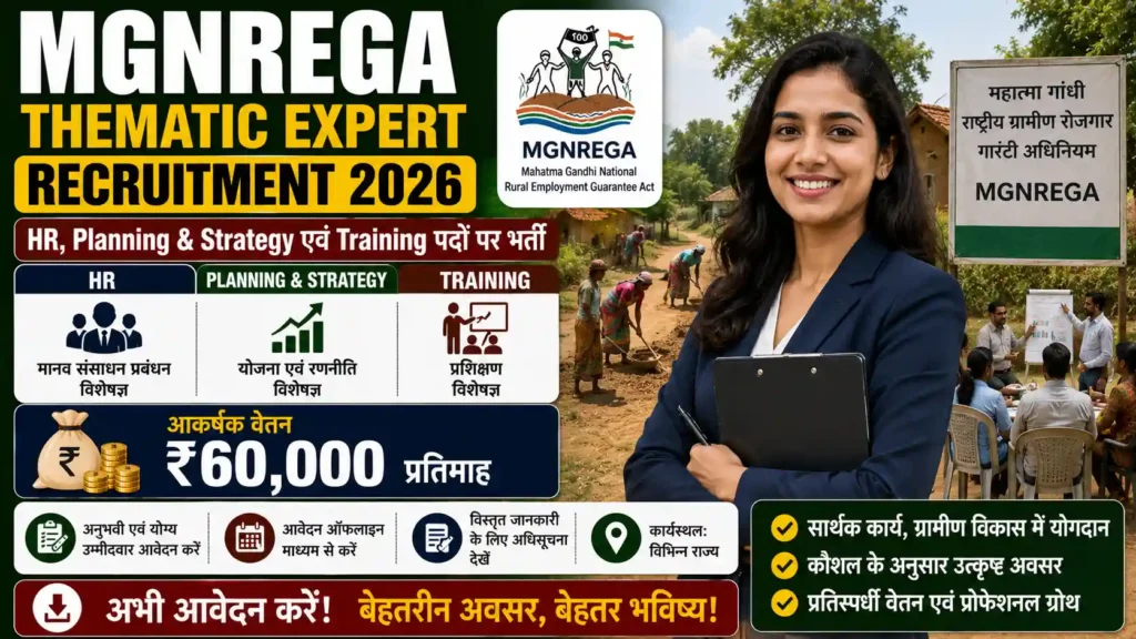 MGNREGA Thematic Expert Recruitment 2026