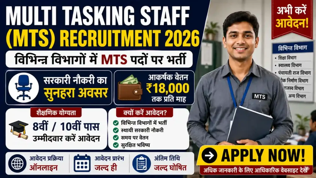 Multi Tasking Staff MTS Recruitment 2026