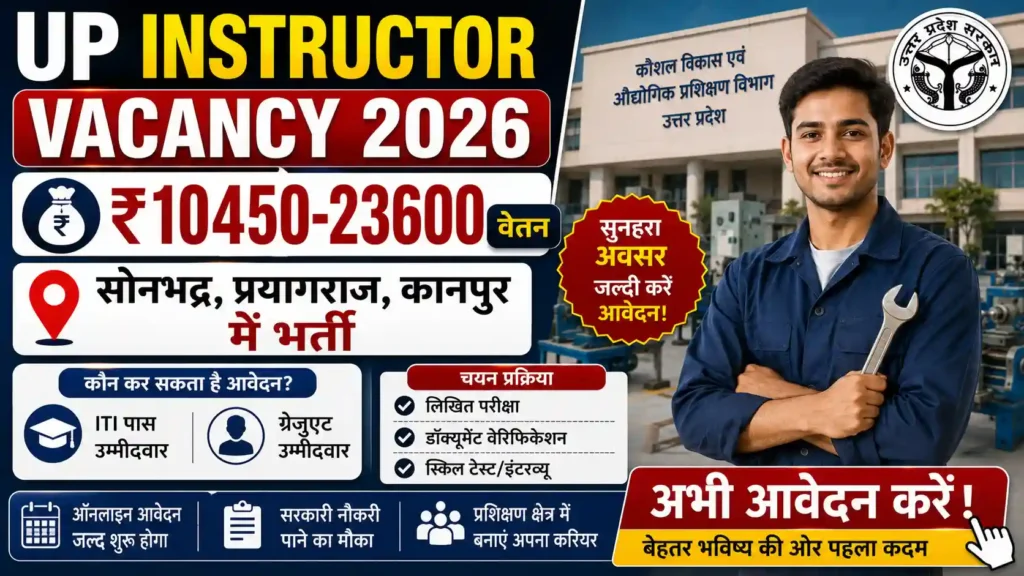 UP Instructor Vacancy 2026