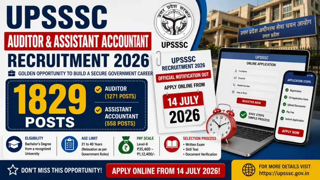 UPSSSC Auditor and Assistant Accountant Recruitment 2026