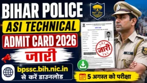 Bihar Police ASI Technical Admit Card 2026
