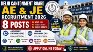 Delhi Cantonment Board AE & JE Recruitment 2026