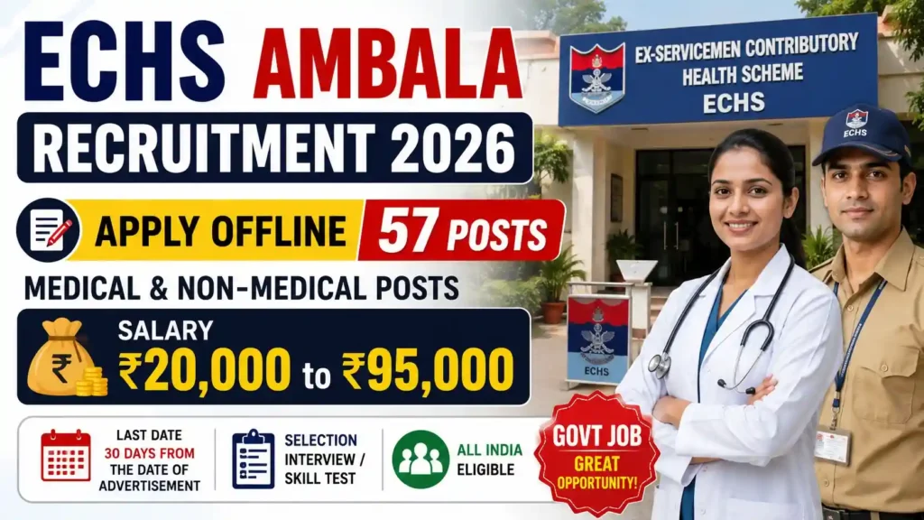 echs ambala recruitment 2026