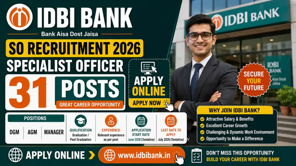 IDBI Bank SO Recruitment 2026