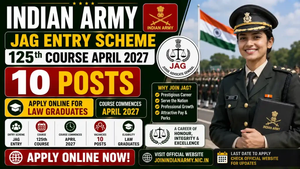 Indian Army JAG Entry Scheme 125th Course April 2027