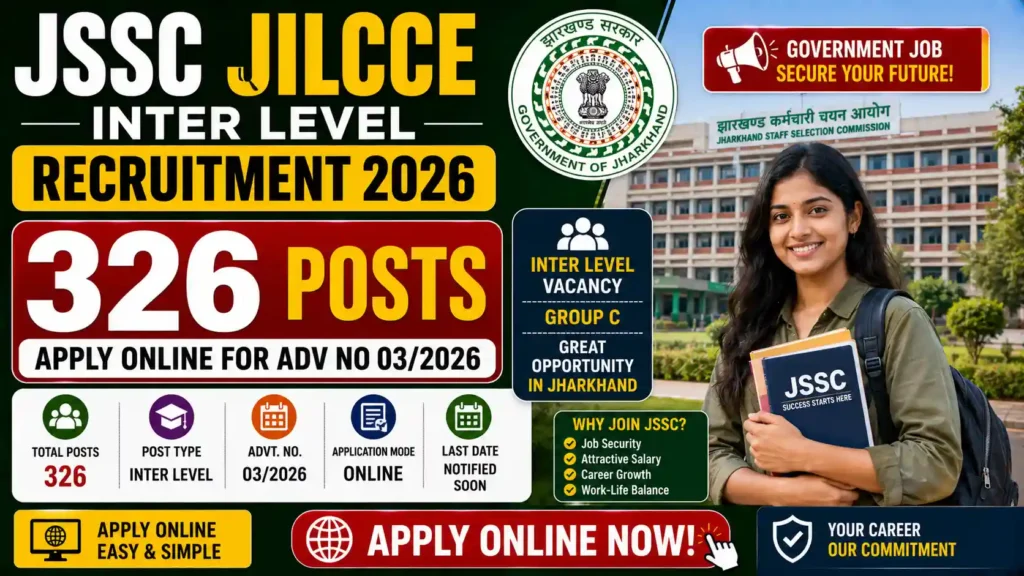 JSSC JILCCE Inter Level Recruitment 2026