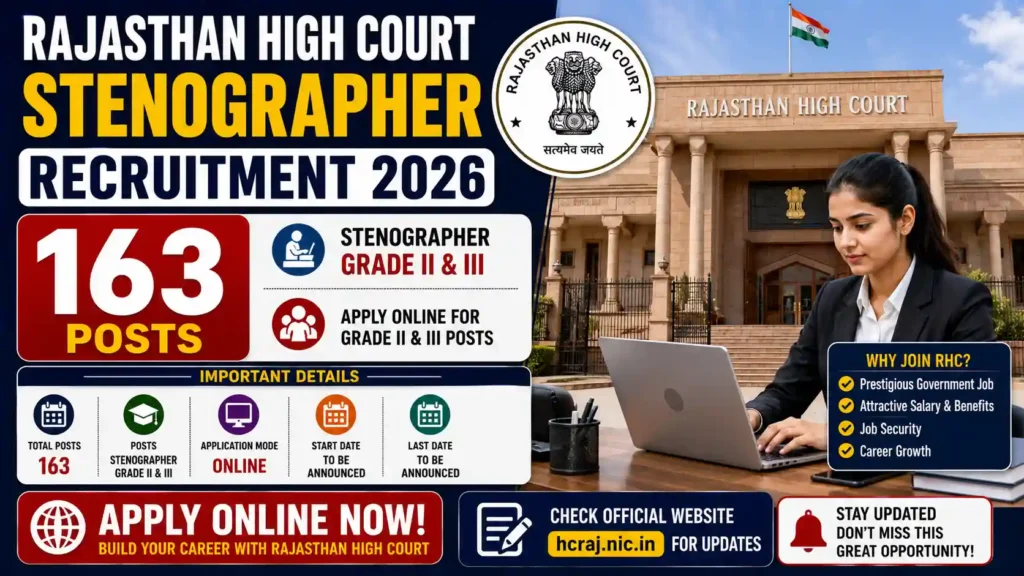 Rajasthan High Court Stenographer Recruitment 2026