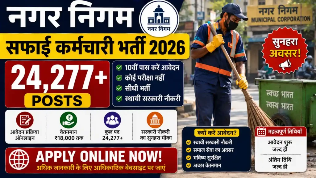 Rajasthan Nagar Nigam Safai Karamchari Recruitment 2026