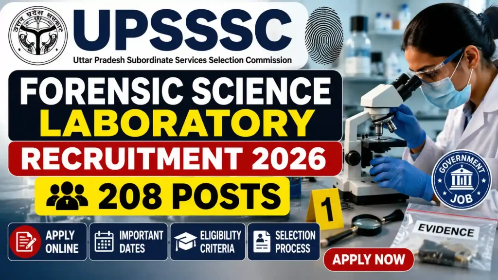 UPSSSC Forensic Science Laboratory Recruitment 2026