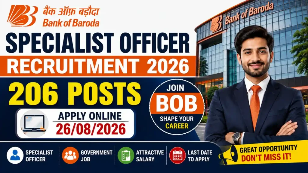 Bank of Baroda Specialist Officer Recruitment 2026