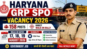 Haryana GRP SPO Vacancy 2026