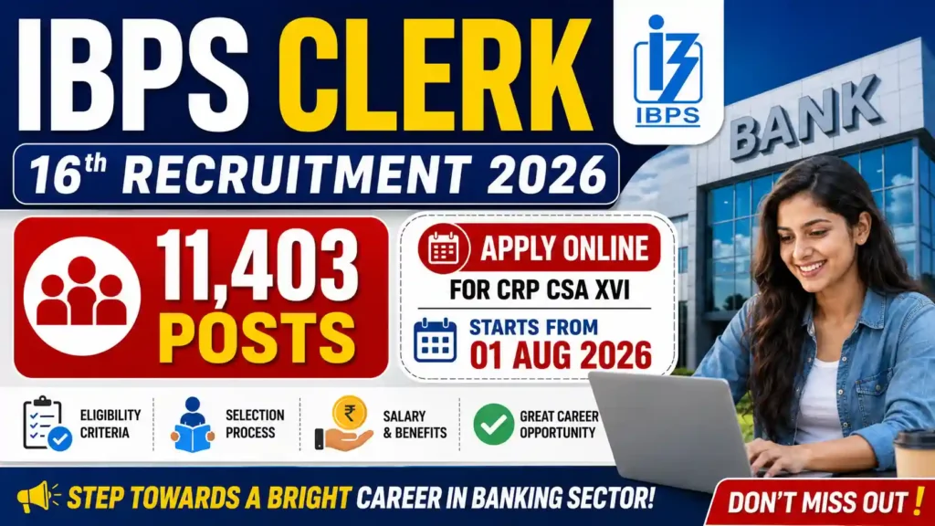 IBPS Clerk 16th Recruitment 2026