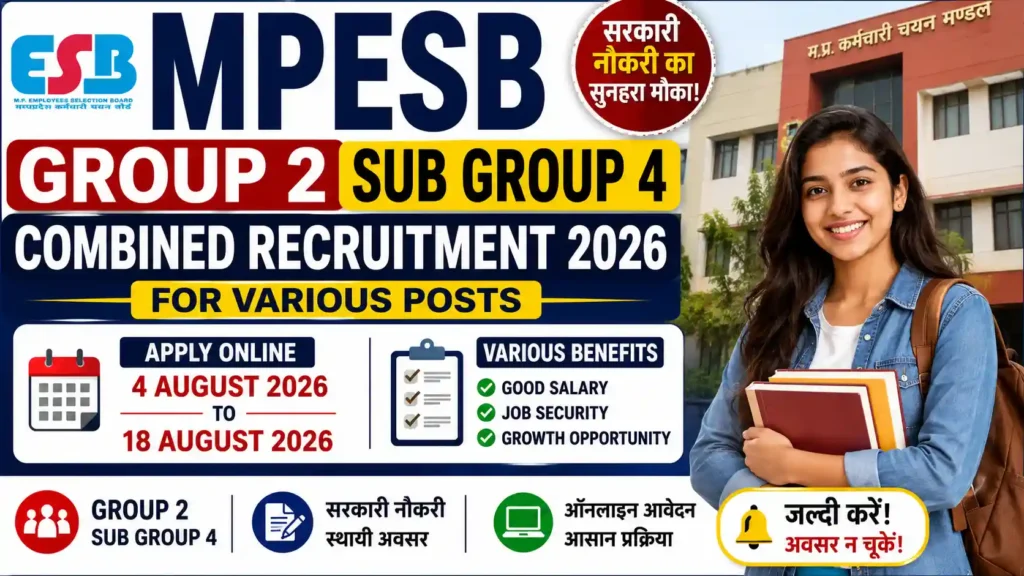 MPESB Group 2 Sub Group 4 Recruitment 2026