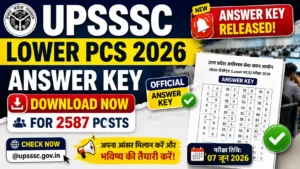 UPSSSC Lower PCS Answer Key 2026
