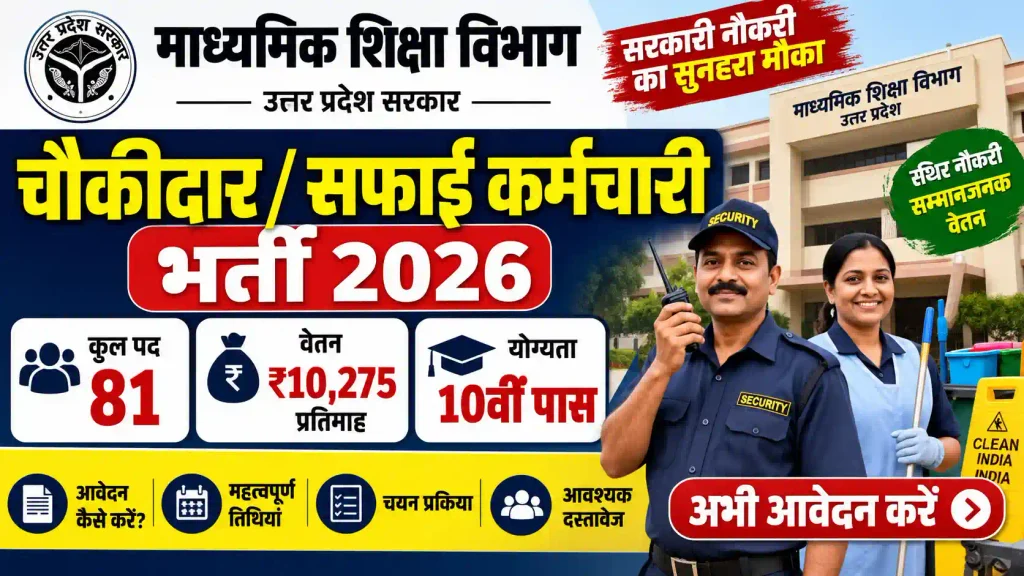 Chowkidar Sweeper Bharti 2026