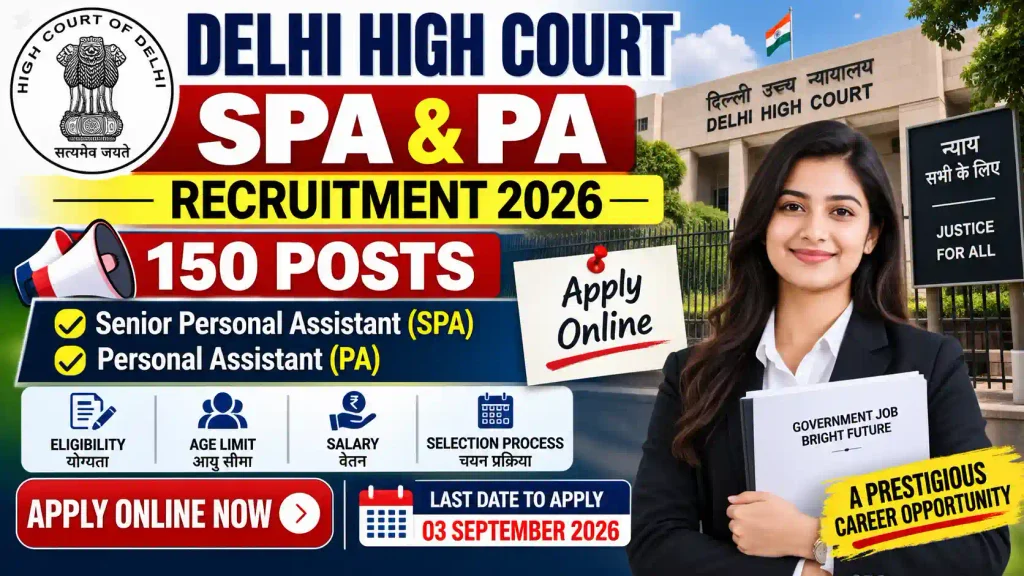 Delhi High Court SPA & PA Recruitment 2026