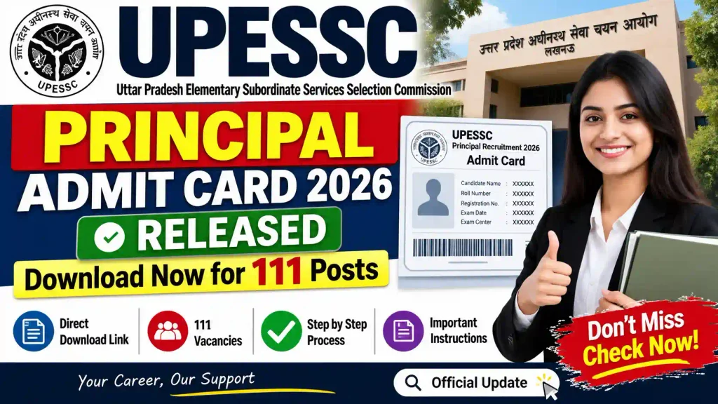 UPESSC Principal Admit Card 2026