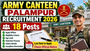 Army Canteen Palampur Recruitment 2026