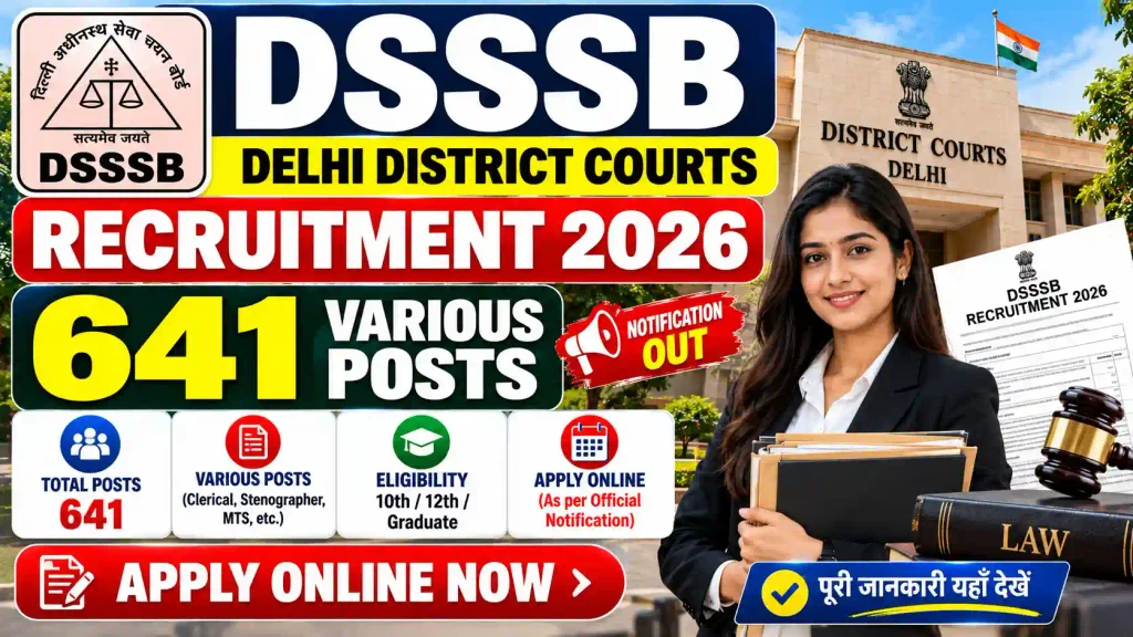 DSSSB Delhi District Courts Recruitment 2026