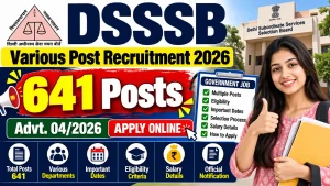 DSSSB Various Post Recruitment 2026